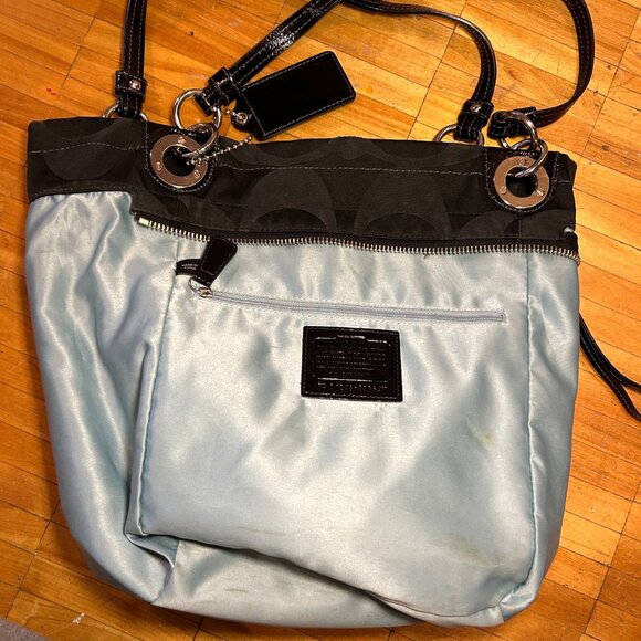 COACH BLACK "C" ALLOVER LOGO SHOULDER BAG MODEL- D1249-20884M - Picture 8 of 10